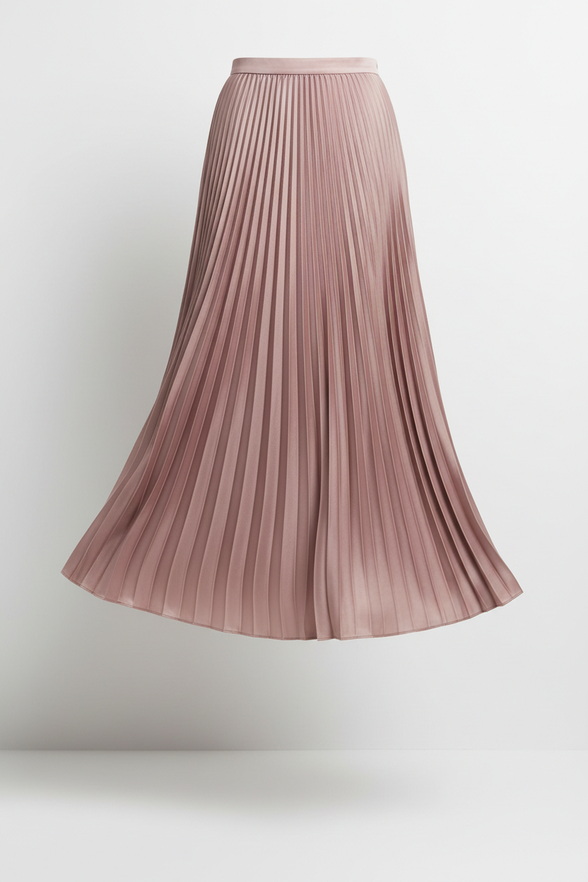 Pleated Midi Skirt