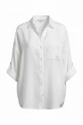 Linen Button-Up Blouse